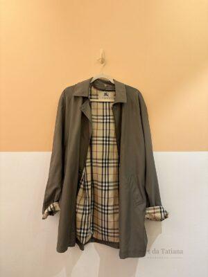 Parka Alongada Cinza Burberry | Tam: G
