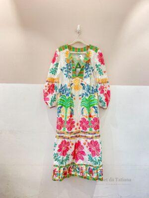 Vestido Longo Estampa Oásis Farm | Tam: GG