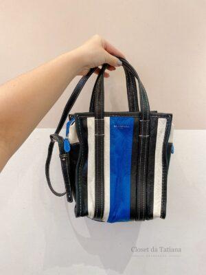 Bolsa Listrada Couro Balenciaga