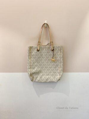 Bolsa Tote Mk Jet Set Off White Michael Kors