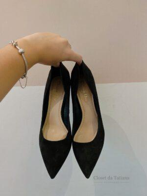 Scarpin Preto Coração Dior | Tam: 38