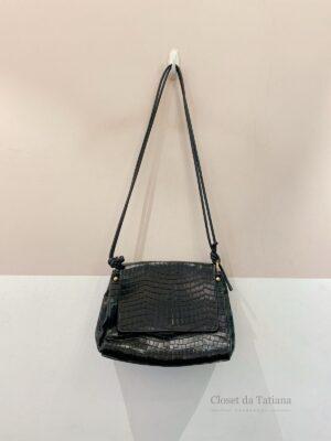 Bolsa Preta Croco Schutz