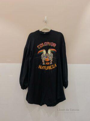 Macaquinho Preto Silk Farm | Tam: M