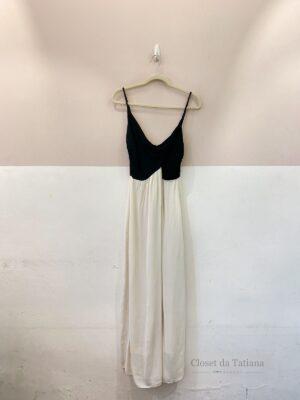 Vestido Midi Off Busto Preto Animale | Tam: 40
