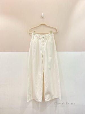 Wide Leg Sarja Branca Luiza Botto | Tam: 36