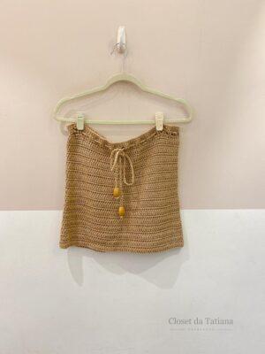 Minissaia Crochet Bege Salga | Tam: M