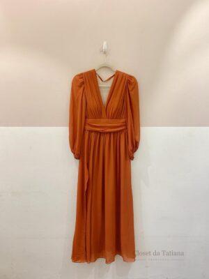 Vestido Longo Marrom Koji | Tam: M