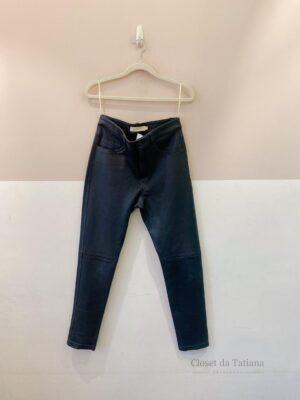 Calça Couro Marinho Cris Barros | Tam: 36