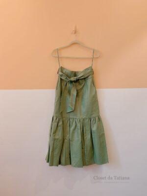 Saia Longa Verde Couro Renatta Gomes | Tam: P