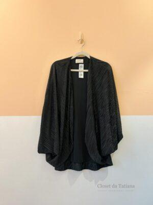 Kimono Preto Plissado Iorane | Tam: 42