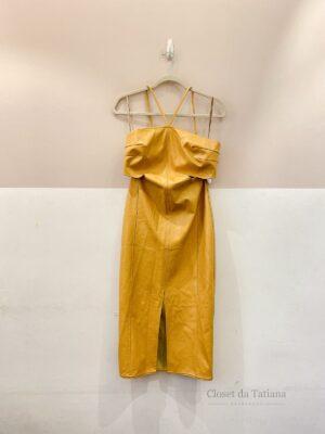 Vestido Midi Mostarda Open | Tam: P
