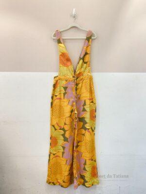 Jardineira Sarja Estampada Farm | Tam: 40