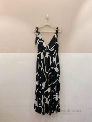 Vestido Midi Estampado P&B Farm | Tam: P