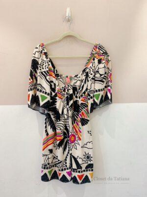 Vestido Curto Estampado Farm | Tam: P