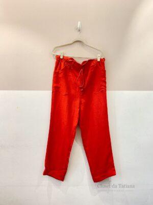 Calça Vermelha Linho Anpô | Tam: G