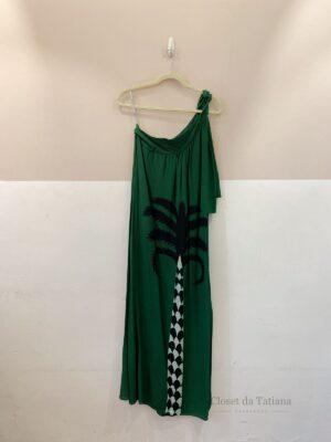 Vestido Longa Seda Verde Wasabi | Tam: M