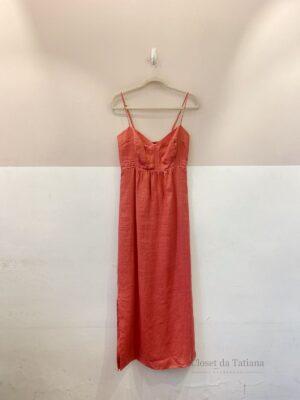 Vestido Midi Linho Goiaba Mria Filó | Tam: M
