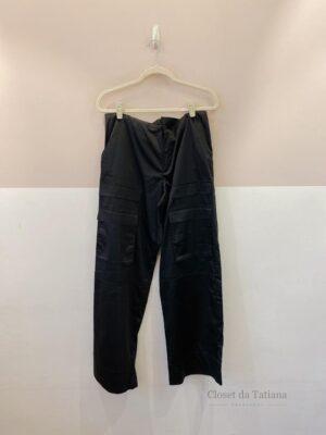 Calça Cargo Acetinada Zara | Tam: G