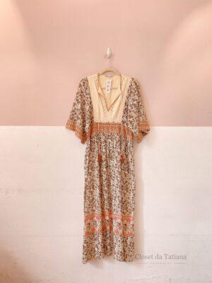 Vestido Midi Estampado Búzios Zara | Tam: M