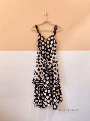 Vestido P&B Bolas Farm | Tam: P