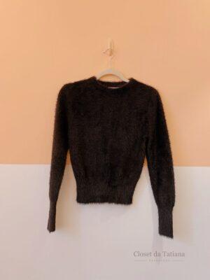 Tricot Preto Pelinhoa Zara | Tam: M