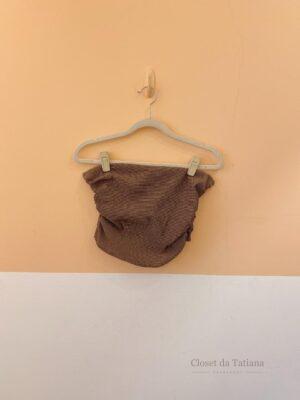 Top Marrom Textura Zara | Tam: M