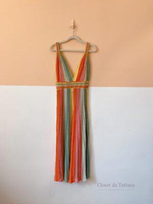 Vestido Tricot Fios Colorido Farm | Tam: P