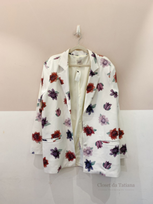 Blazer Branco Floral Oui Studio | Tam: G