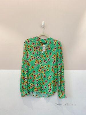 Camisa Verde Floral Eva | Tam: M