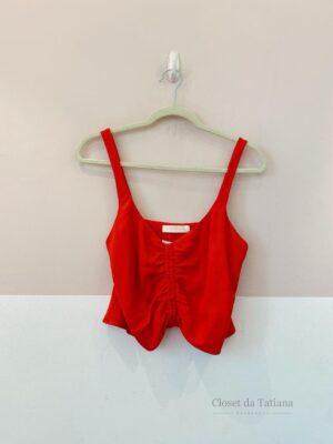 Top Vermelho Cris Barros | Tam: 38