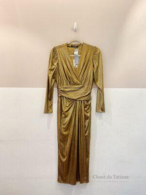 Vestido Midi Metalizado Amissima | Tam: M