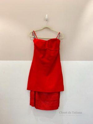 Vestido Tricot Festa Vermelho Eugênia Sanson | Tam: G