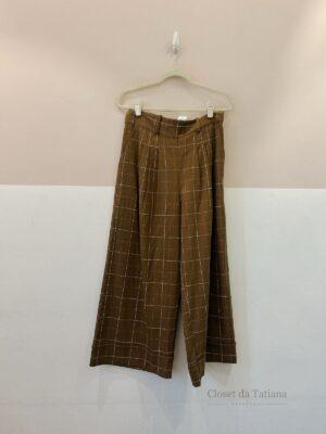 Calça Marrom Grid Onni | Tam: M