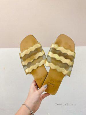 Rasteirinha Dourado Mannolita | Tam: 37