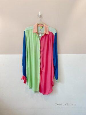Chemise Curta Colorida Farm | Tam: P