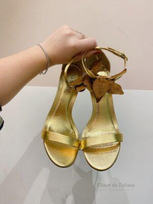 Salto Dourado Flor Arezzo | Tam: 37