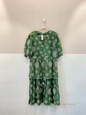 Vestido Midi Verde Laise Idelogic | Tam: G