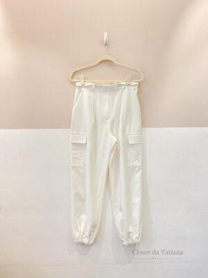 Calça Branca Bolsos The Frankie Shop | Tam: M