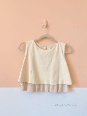 Blusa Amarelinha Barra Babados Paula Raia | Tam: P