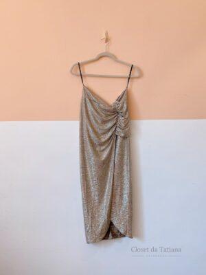 Saia Midi Prateada Lilly Sarti | Tam: 40