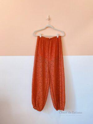Calça Laranja Renda Renner | Tam: P