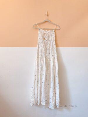 Vestido Off Bolas Bordadas Zara | Tam: P