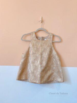 Blusa Dourada Textura Julia Golldenzon | Tam: 40
