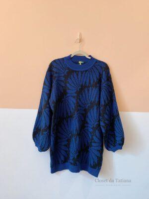 Vestido Tricot Azul Bananas Farm | Tam: P