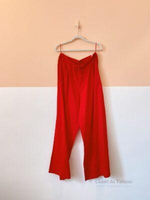 Calça Pantalona Vermelha Zara | Tam: G