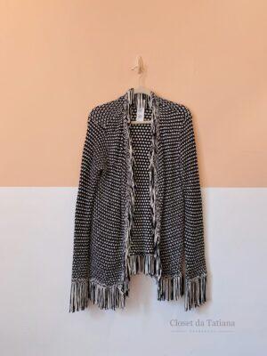 Cardigan Tricot P&B Franjas Animale | Tam: G