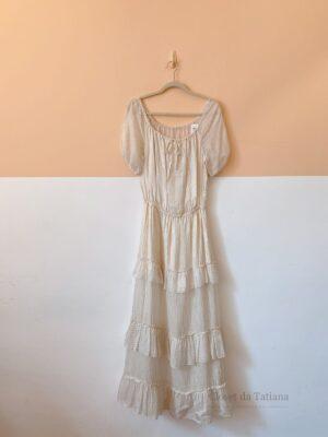 Vestido Off Fios Pratas Talie Nk | Tam: 38