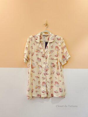 Pijama Off Flores Mist | Tam: G