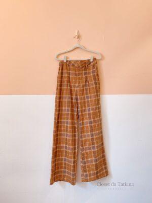Calça Xadrez Marrom Renner | Tam: 36