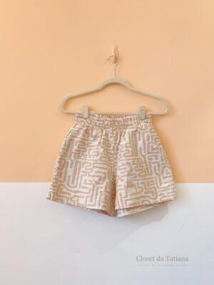 Short Bege Bordados Oitici | Tam: PP